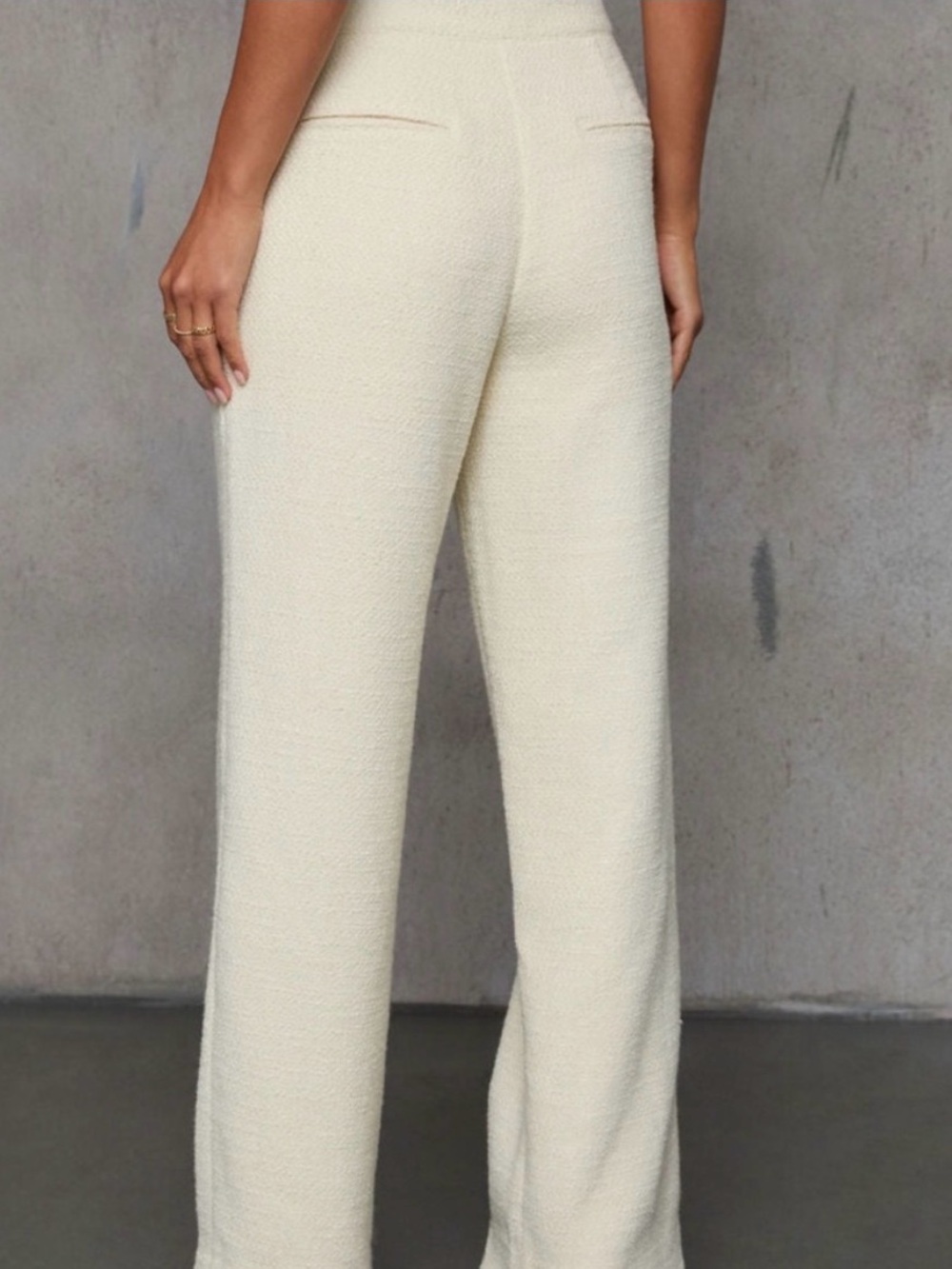 Vici Cream Two-Piece Trouser Suit with Gold Buttons - Picture 7 of 10